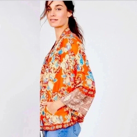 Free People Front Zip Kimono Jacket Size XS ❤️ - Picture 3 of 11